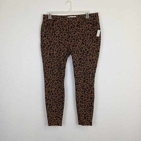 Amazon Essentials Women's NWT Skinny Jeans Size18 Animal Print Mid Rise Stretch - Picture 1 of 12